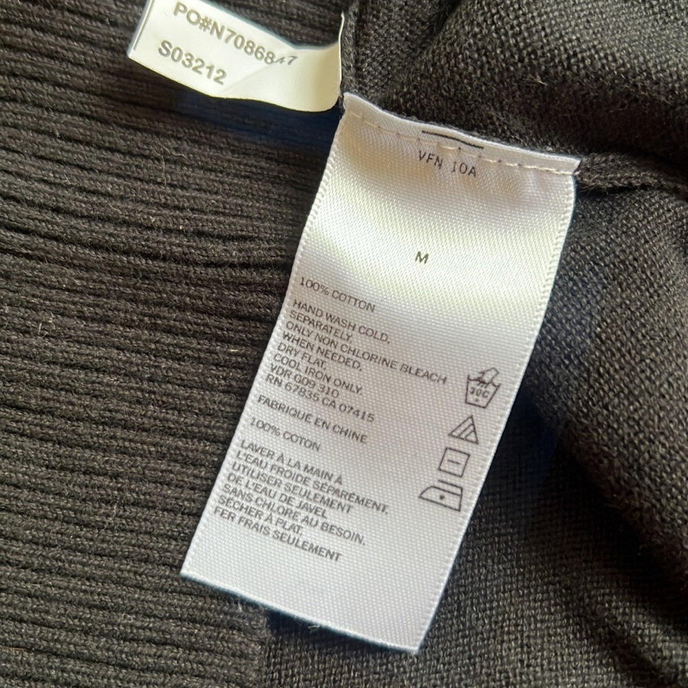 Nautica Cotton Sweater, black, Medium - Picture 3 of 4
